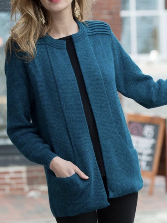 alpaca Sweaters - *FIRM PRICE* Ebel Alpaca Blend Open Front Cardigan